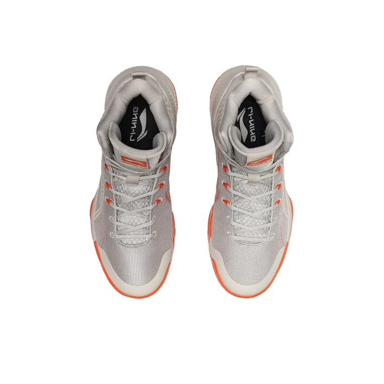 LiNing YuShuai TD Cushioning Coverage Support Mid Top Basketball Shoes Men's Gray-3
