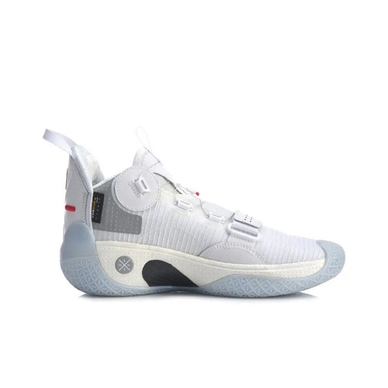 LiNing WOW 8 Non slip Lightweight High Top Basketball Shoes Men's White-1