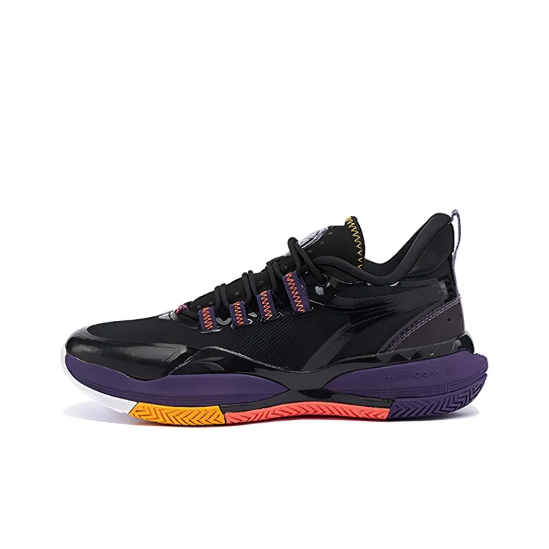 361° Basketball Shoes Men Low-Top Obsidian Black/Vintage Yellow-0