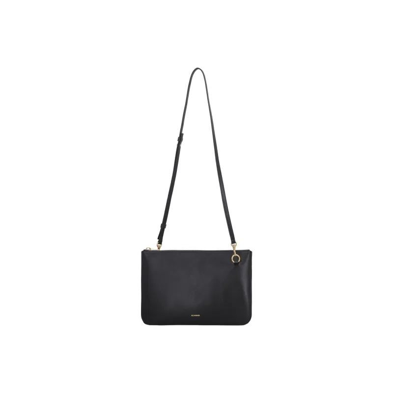 JIL SANDER Lambskin Shoulder Bag, Crossbody Bag, Handbag Women's Black-4