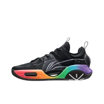 LiNing All City 9 V1.5 Anti Slip And Wear Resistant Cushioning Coverage Low Top Basketball Shoes Black Multicolor