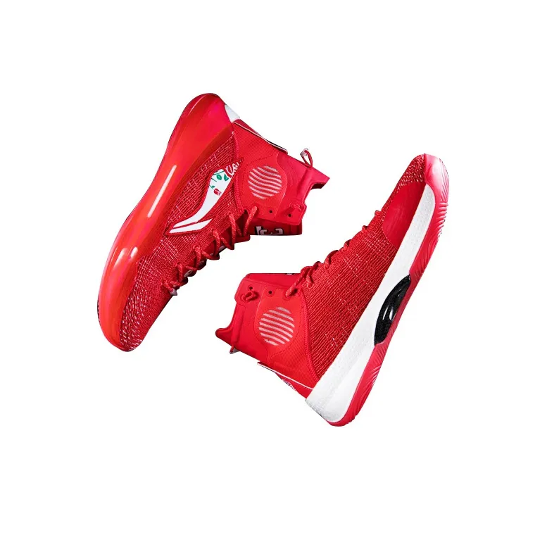 LiNing YuShuai 13 Anti Slip Wear Resistant High Top Basketball Shoes Men's Red-2