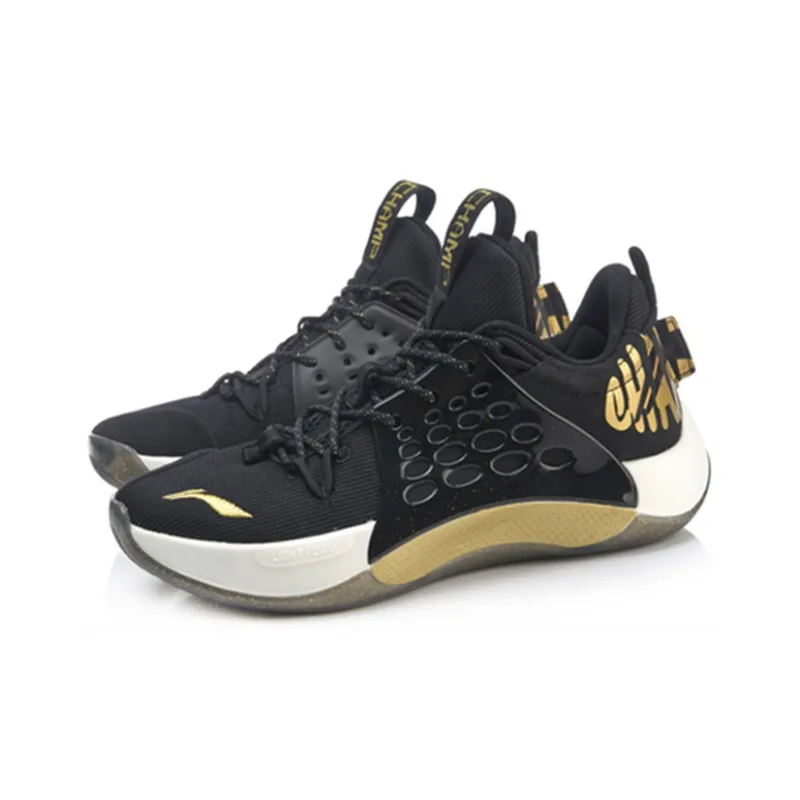 2018-2019 Season CBA Champion Shoes Glory Edition - Black/Gold | LINING Sonic VII LOW Sneakers-2