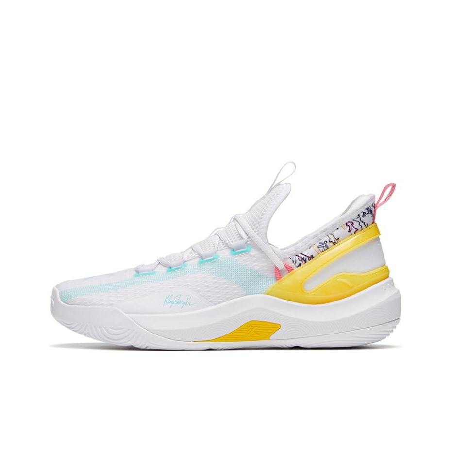 Anta KT Fly Anti Slip Wear Resistant Low Top Basketball Shoes Blue - POIZON
