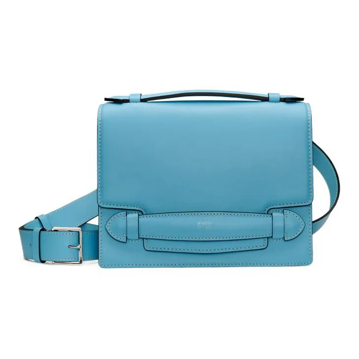 Moynat Soft Calfskin Crossbody Bag, Shoulder Bag Women's Blue-0