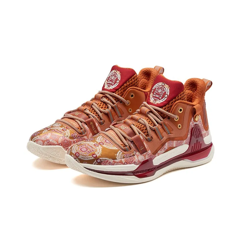 361° AG1 Pro Aaron Gordon 1 Wear Resistant Slip Resistant Mid Top Performance Basketball Shoes Men's Brown Red-2