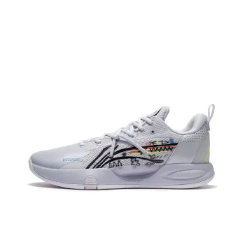 LiNing Speed 8 Cushioning Anti Slip And Wear Resistant Coverage Support Low Top Basketball Shoes Light Frost Blue