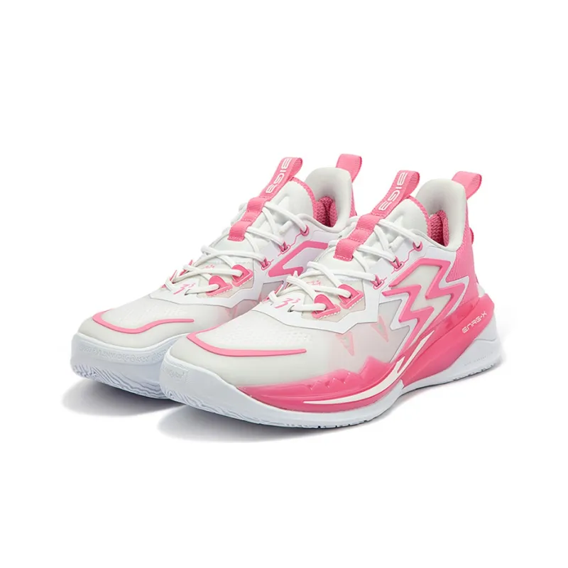 361° Big3 3.0 Durable Cushioning Low Top Performance Basketball Shoes Men's White Pink-2