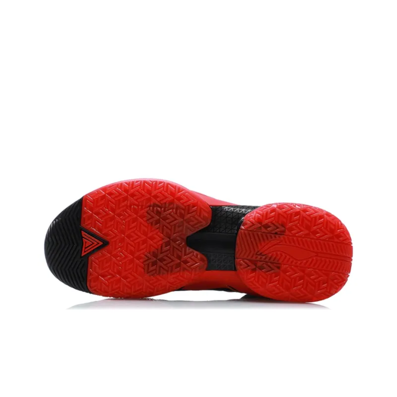 LiNing Power 7 Cushioned Slip-Resistant Rebound Wear-Resistant Mid-Top Basketball Shoes Flame Red-3