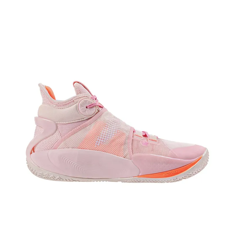 LiNing SONIC 9 Cushioning Anti Slip And Wear Resistant High Top Basketball Shoes Men's Pink-1