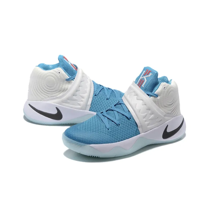 Kids Nike Kyrie 2 “ Christmas “ shops Basketball Shoes GS Size 6Y White Blue Color