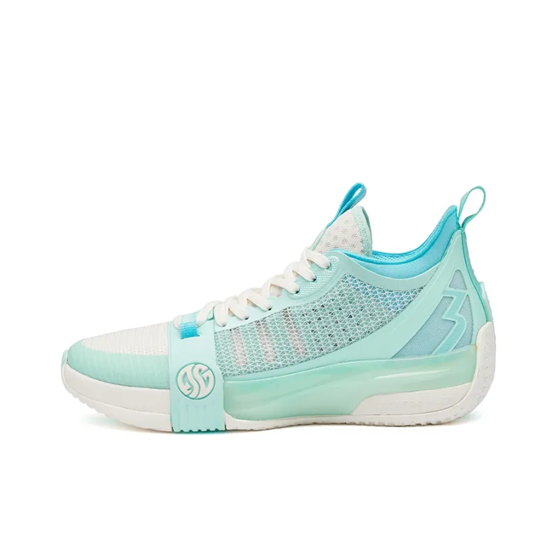 361° Chan 3 MOD Mojito Anti-Slip Wear-Resistant Low-Top Basketball Shoes White Green-0