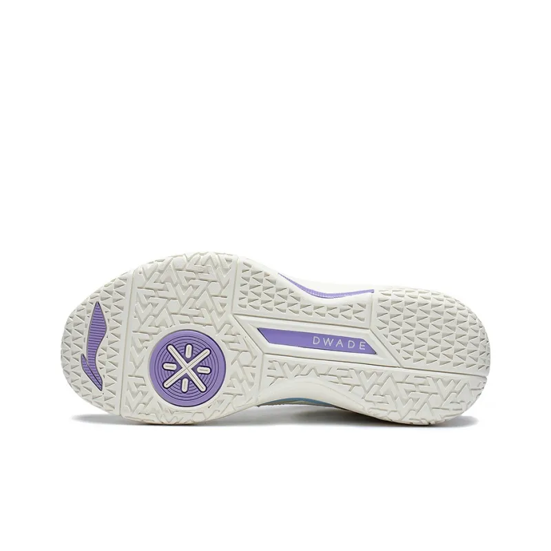 LiNing All City 5 Anti Slip Wear Resistant Mid Top LI NING CLOUD/LINING Cloud Basketball Shoes Men's White Blue Purple-4