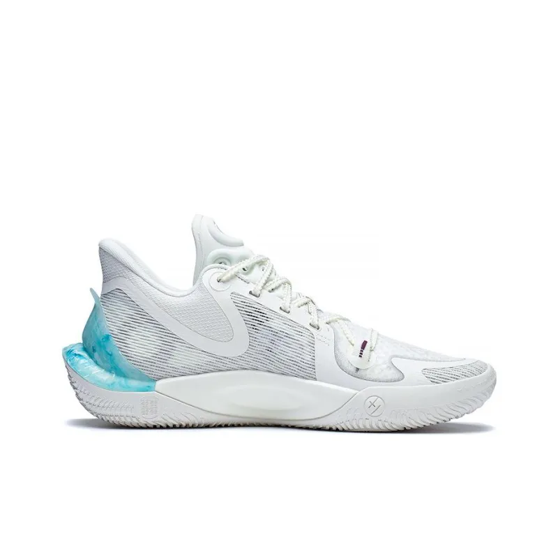 LiNing SONIC 11 Ride Waves Anti-Slip And Wear-Resistant Rebound Low-Top Performance Basketball Shoes Mist White-1