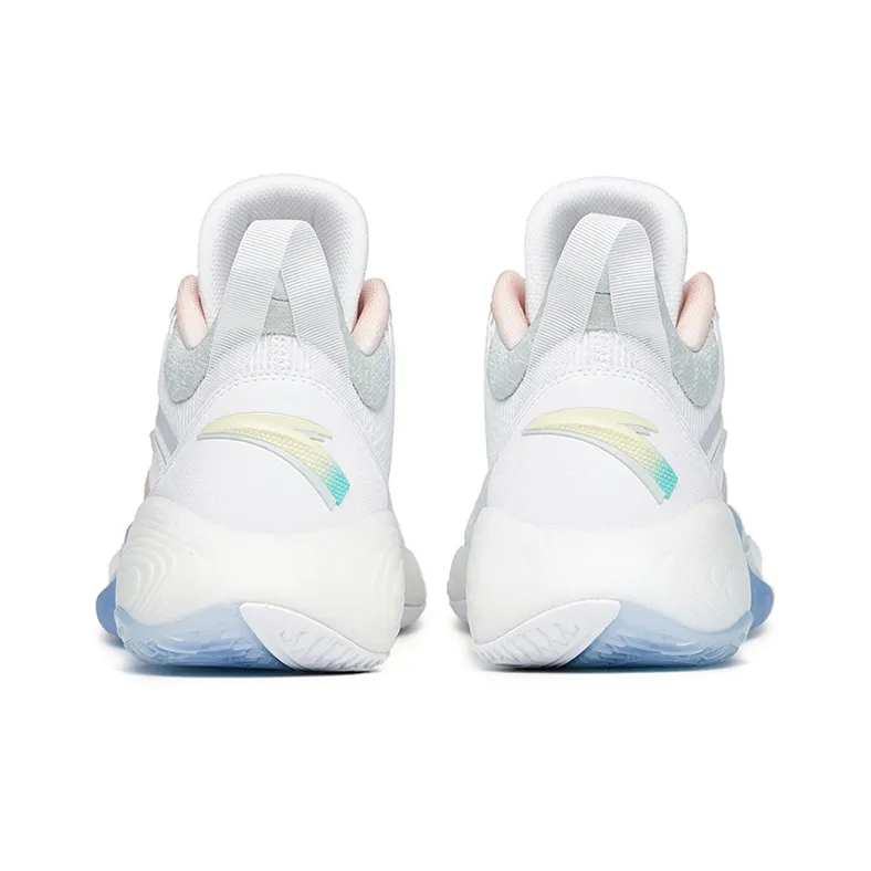 Anta Basketball Collection Cushioning Anti-Slip And Wear-Resistant Low-Top Basketball Shoes White Green-3