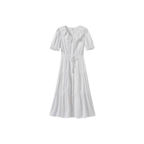 Inman Short-Sleeved Dresses Women's Pearl White