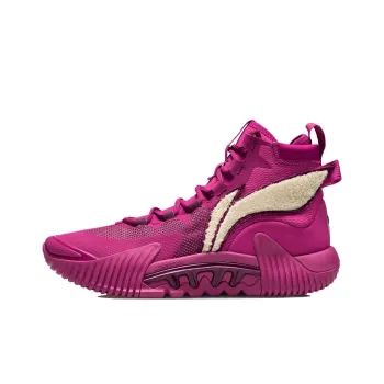 Disney X LINING Badfive 2 Basketball Shoes Men High Top Sweet Beet Red