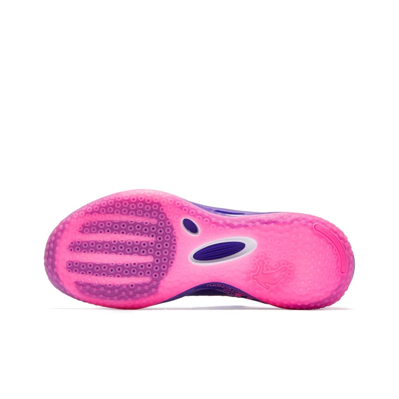 QIAODAN Sharp RISE Ultraviolet Anti Slip And Wear Resistant Lightweight Low Top Basketball Shoes Men's Purple Pink-4