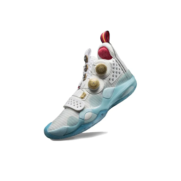 LiNing WOW 8 Way Of Wade 8 Home, Retirement Night Abrasion Resistant Breathable Mid Top Basketball Shoes Men's White-2