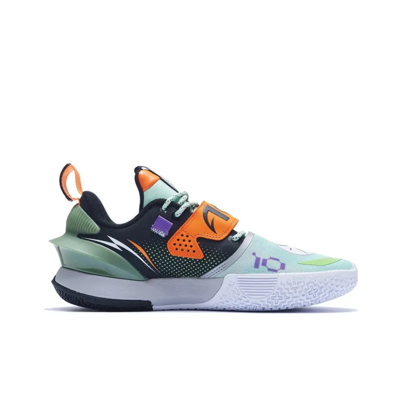 LiNing All City 10 V2 'Kinetic Energy' Cushioning Lightweight Rebound Low-Top Performance Basketball Shoes Green Black-1