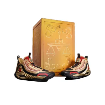 361° Zengo Saint Seiya Collaboration Dohko High Top Basketball Shoes Men's Black Gold Holy Robe Box Included