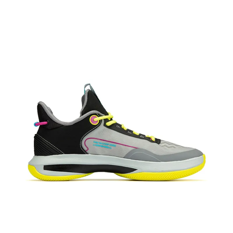 LiNing Cushioning Anti Slip And Wear Resistant Low Top Basketball Shoes Men's Gray Black-1