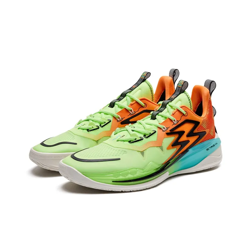 361° Big3 3.0 Basketball Shoes Men Low Top Green/Orange/Blue-3