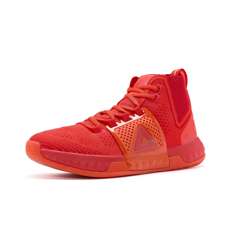 PEAK Fireworks Third Generation High Top Basketball Shoes Men's Red-2