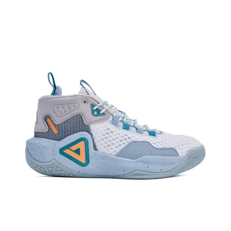PEAK Basketball Shoes Men Mid Top Snow Crystal Blue-1