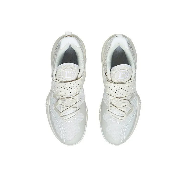 LiNing Cushioning, Slip Resistant, Abrasion Resistant, Coverage, Support Low Top Basketball Shoes Men's Pearl White-3