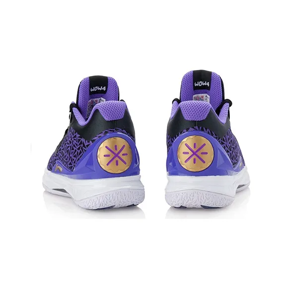 LiNing WOW 4 Way Of Wade 4 LYFE Non slip Lightweight Mid Top Basketball Shoes Men's Purple Black-2