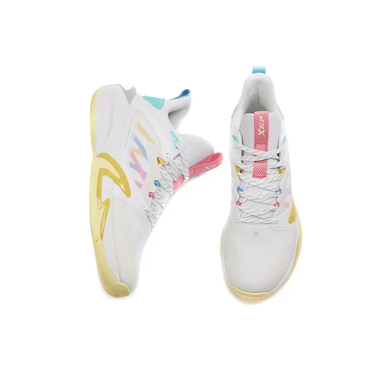 XTEP Light Feather 2 V2 Basketball Shoes Men Low-Top Sail White-3