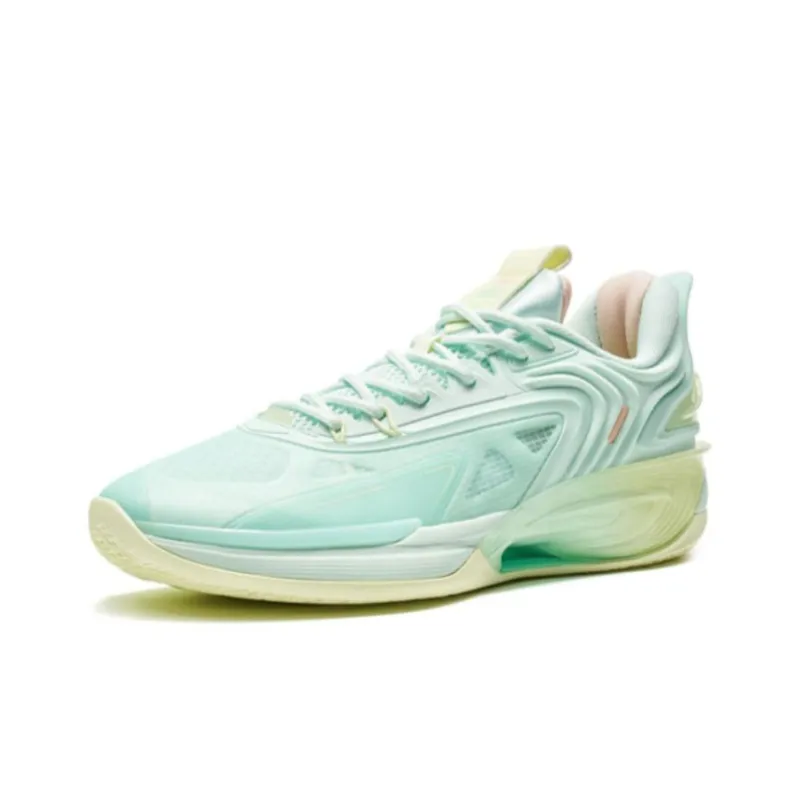 XTEP You Cloud 7 Generation SE Cushioned Slip Resistant Abrasion Resistant Low Top Basketball Shoes Men's Foam Green-1