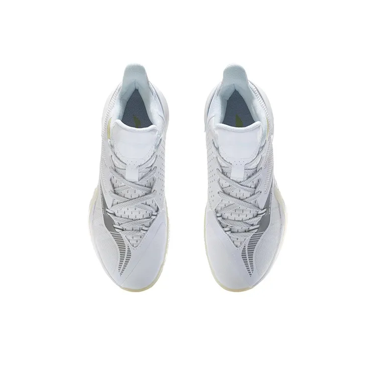 LiNing Blast Anti-Slip Wear-Resistant Mid-Top Basketball Shoes White-4