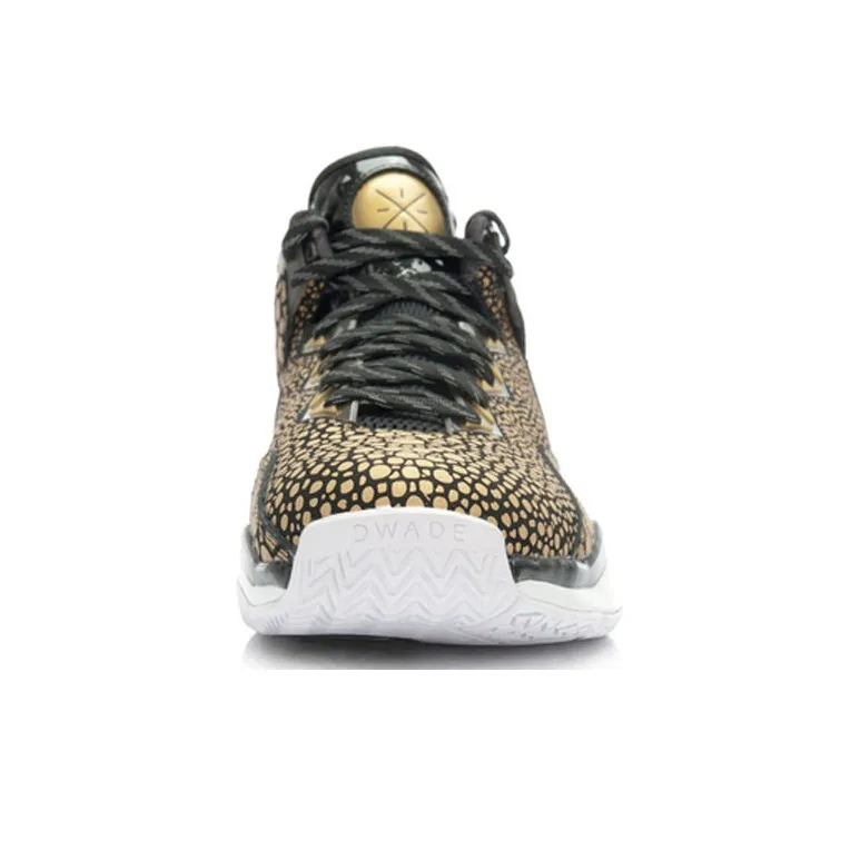 LiNing WOW 3 Non slip Lightweight Mid Top Basketball Shoes Men's Black Gold-3