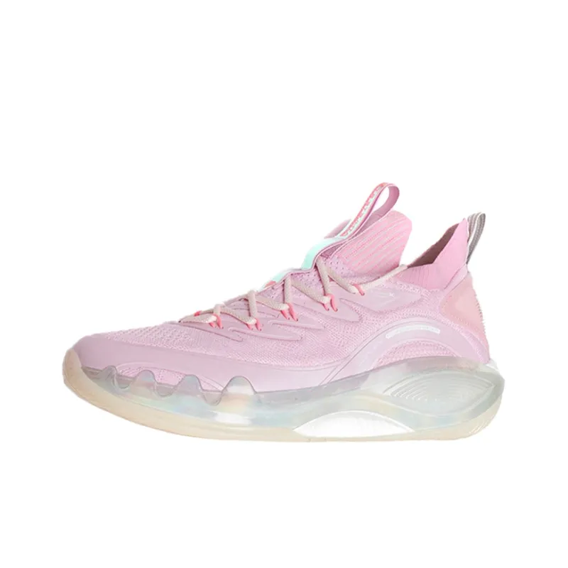 XTEP Cushioning Anti Slip Wear Resistant Breathability Low Top Performance Basketball Shoes Men's Peach Pink-0