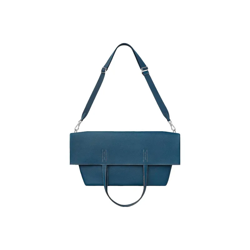 HERMES Leather Handbag Women's S4 Deep Blue Dark Blue-0