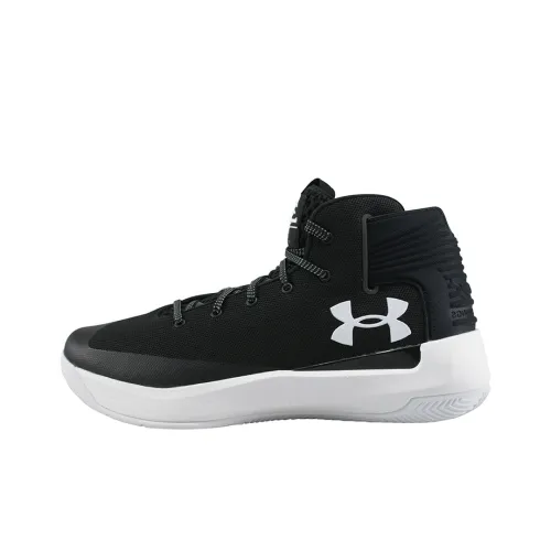 Under Armour Curry 3 Basketball Shoes Men Mid-Top Black/White