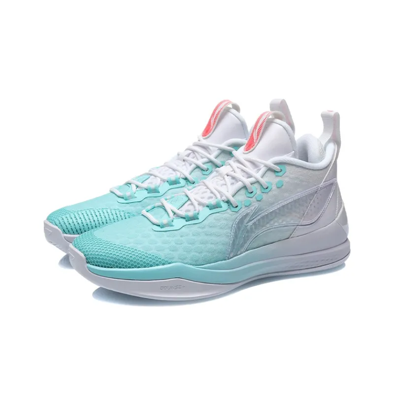LiNing Shadow 1 Way Of Wade Shock Absorbers Rebound Mid Top Performance Basketball Shoes Unisex Blue White-2