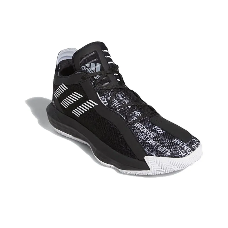 Adidas Dame 6 Core Black White-2
