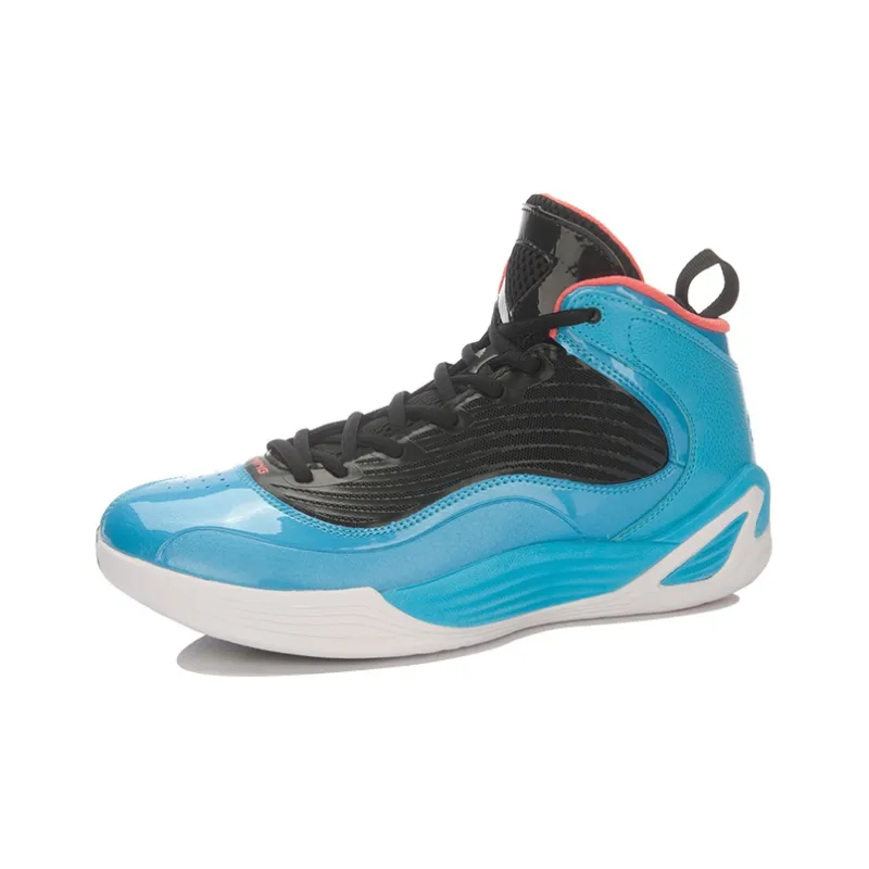 LiNing Killer Whale II Cushioning Coverage Support High-Top Basketball Shoes Unisex Blue Black-1