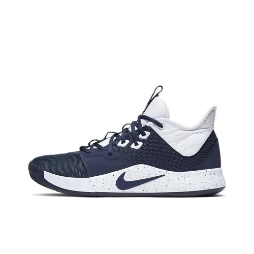 Nike PG 3 Basketball Shoes Unisex Low-Top Navy Blue