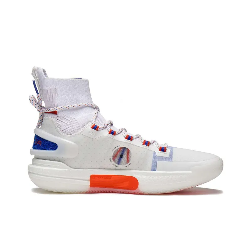 LiNing Speed 9 Ultra Cushioning Anti Slip And Wear Resistant High Top Basketball Shoes Men's White-1