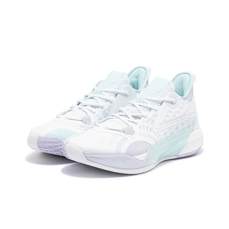 361° Zen 5 Basketball Shoes Men Low Top White Blue-2