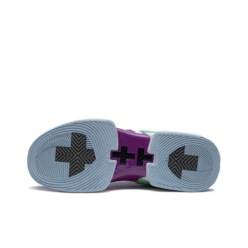 EQLZ EQUALIZER Zero Cell Create Something Out Of Nothing Mid Top Basketball Shoes Unisex White Purple Green-4