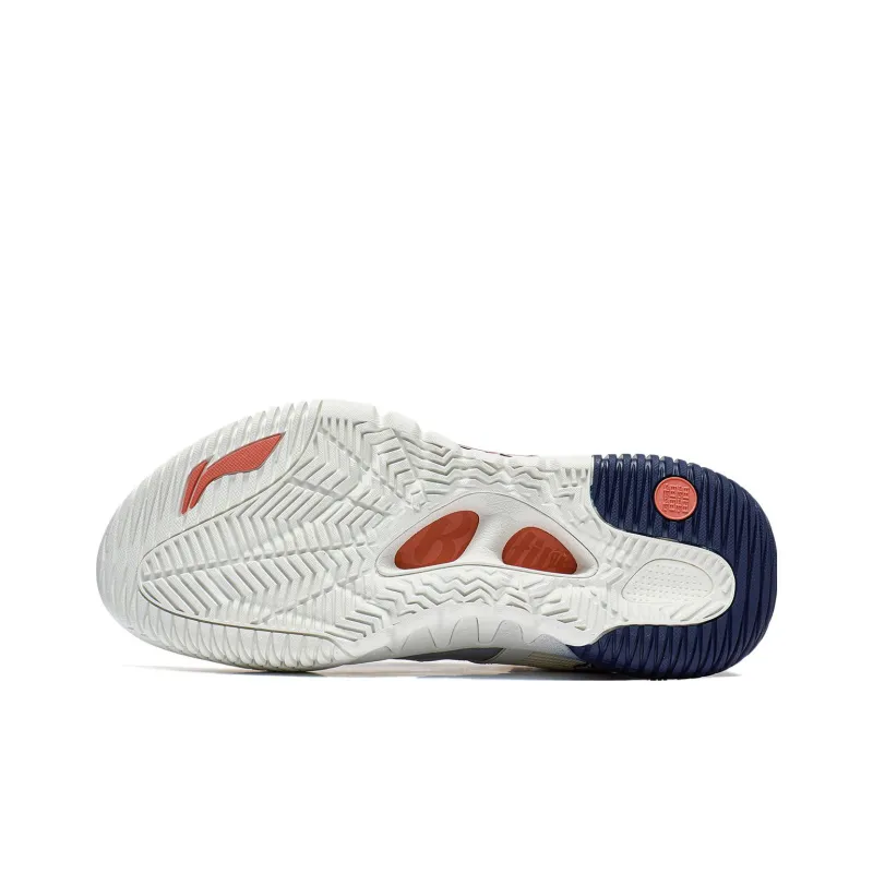 LiNing Badfive 2 Low BADFIVE Cushioning Anti Slip And Wear Resistant Low Top Basketball Shoes Men's White Blue-3