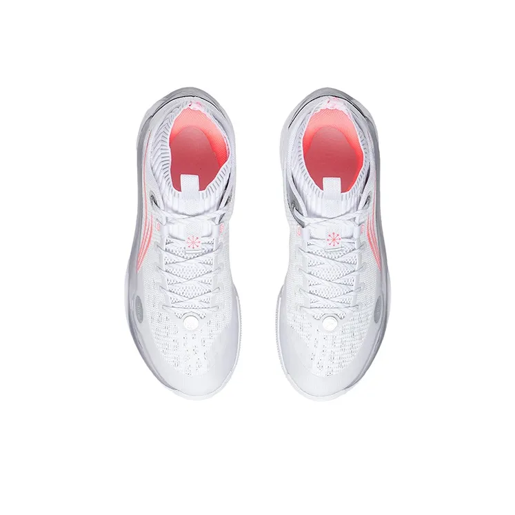 LiNing 808 2 ULTRA Ultra Cushioning Anti-Slip And Wear-Resistant High-Top Performance Basketball Shoes White Gray Red-3