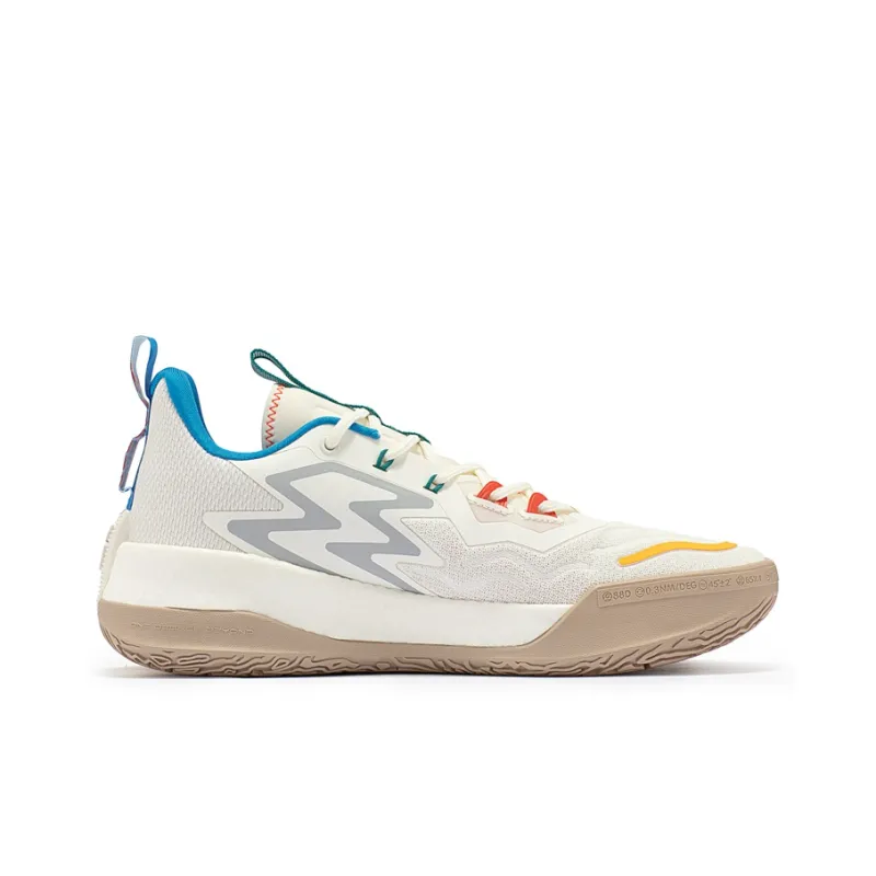 361° Big3 3.0 Pro Durable Breathable Low Top Basketball Shoes Men's Feather White-1