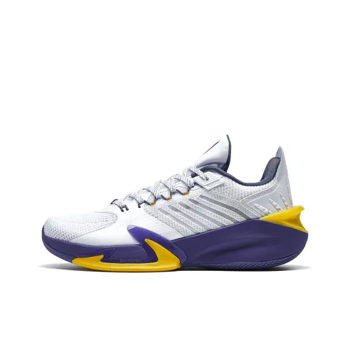 XTEP Light Feather 2nd Basketball Shoes Men Low-Top White/Purple