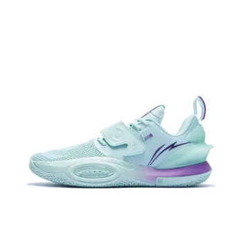 LINING All City 10 V2 Basketball Shoes Men Low Top Water Wave Green/Purple